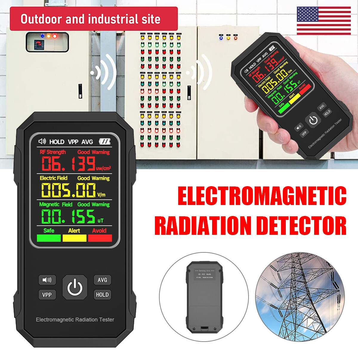 EMF Electromagnetic Field Tester Digital Sensor Reader Meter Radiation Detector