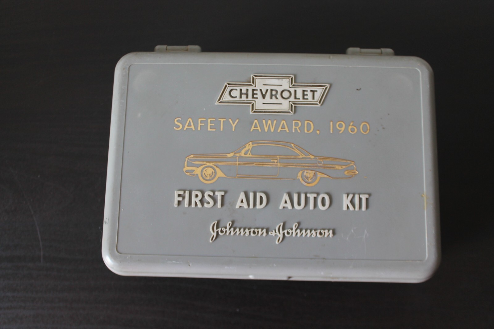 Chevrolet 1960 Impala Safety Award First Aid Auto Kit Vintage Collectible