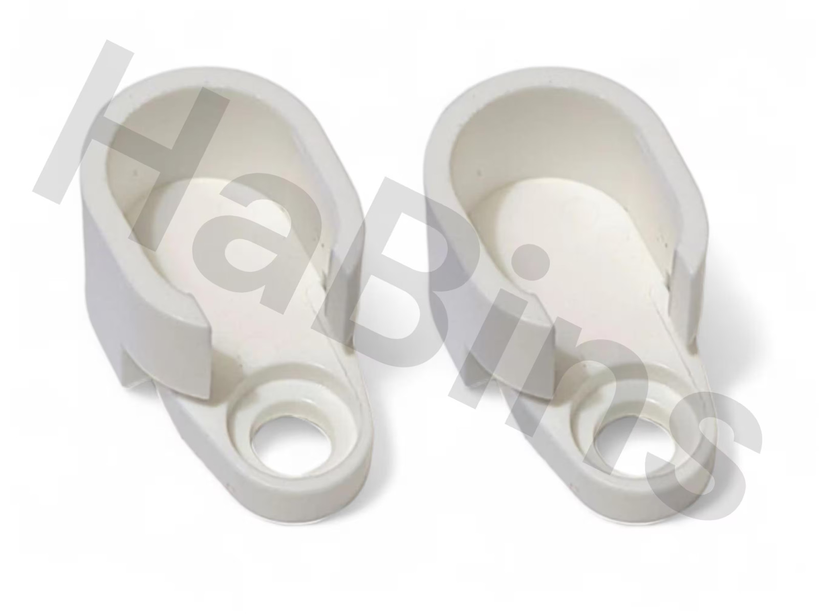 118266 x2, 113287 x2 IKEA Wardrobe Rail Clips with Screws in White