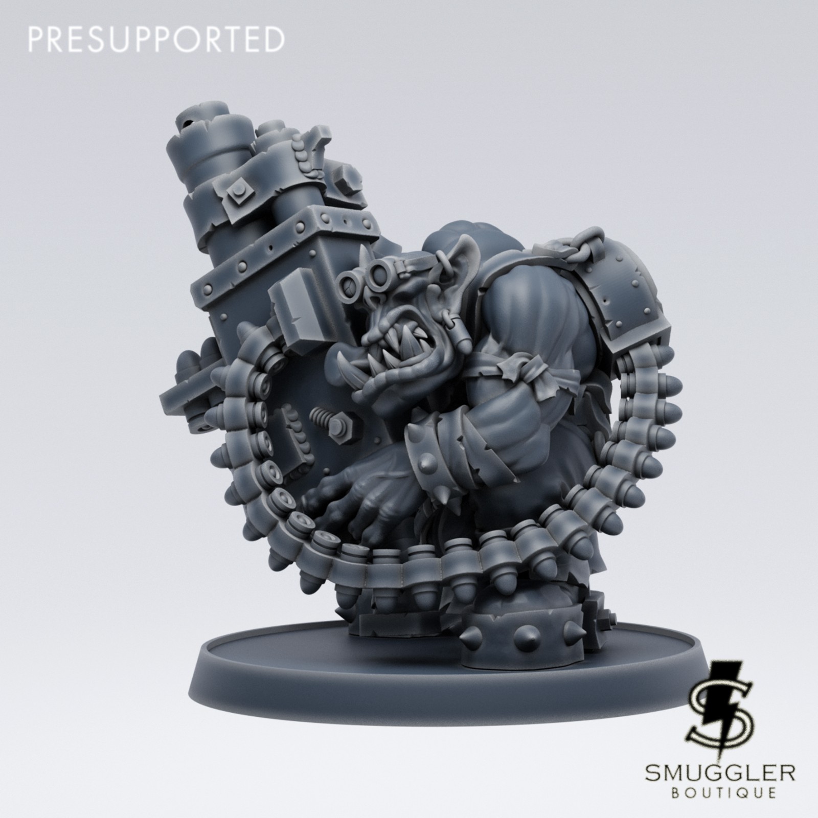 Ork Skuzgad Da Big Shoota - Space Orc Proxy 3D Tabletop Miniature