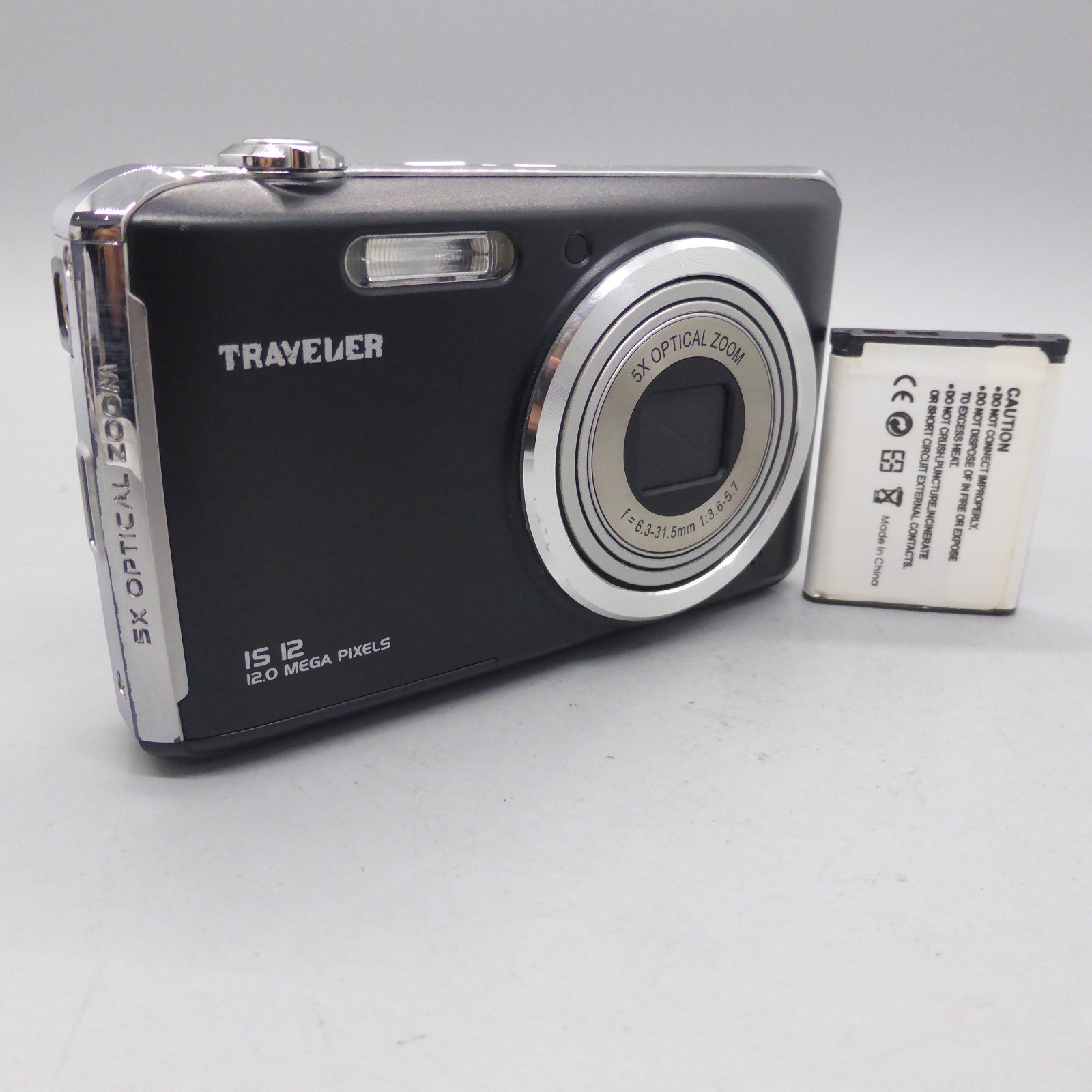 Traveler Digital Camera IS 12 12.0MP Black Tested