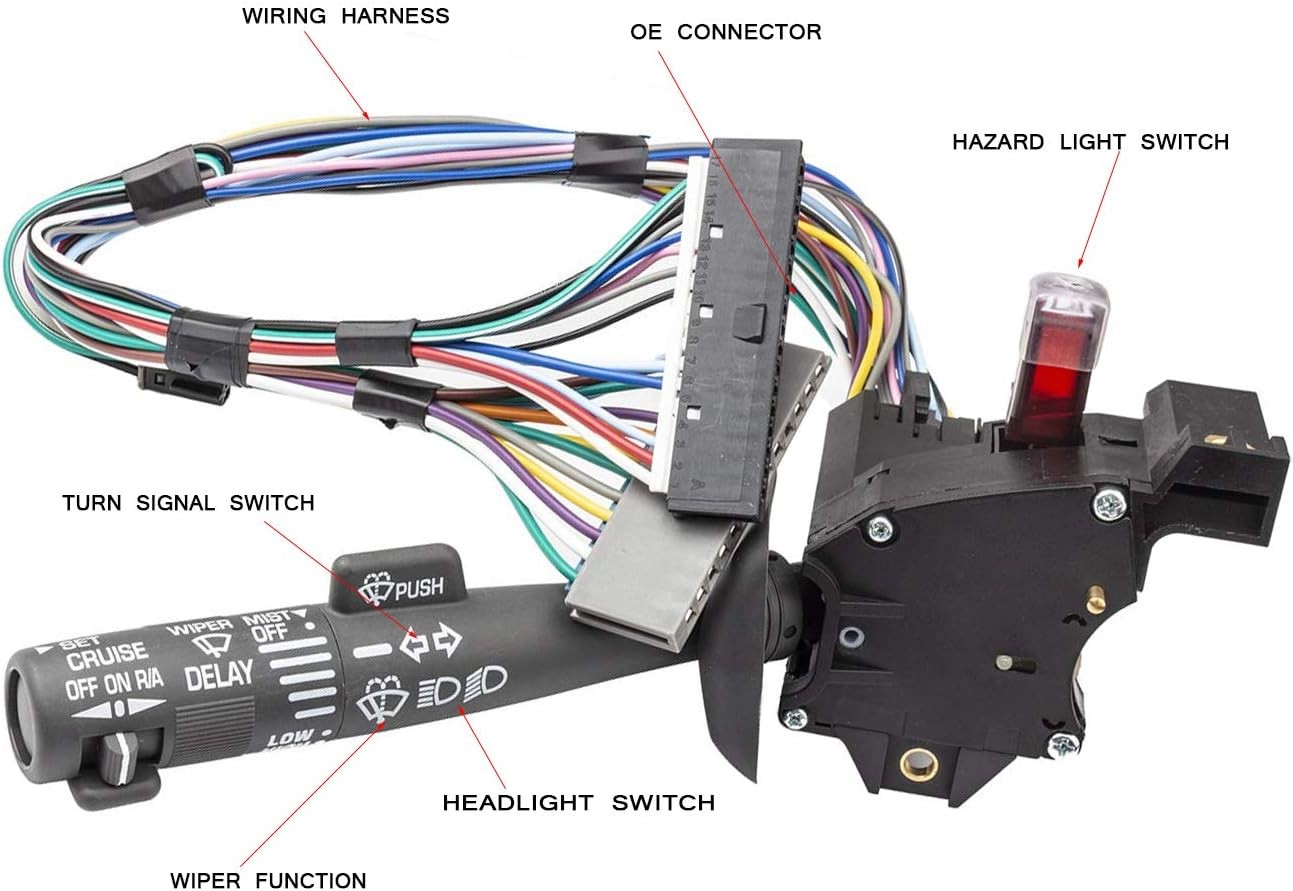 Multi-Function Combination Switch Replacement for 1995-2002 Chevy Tahoe S10
