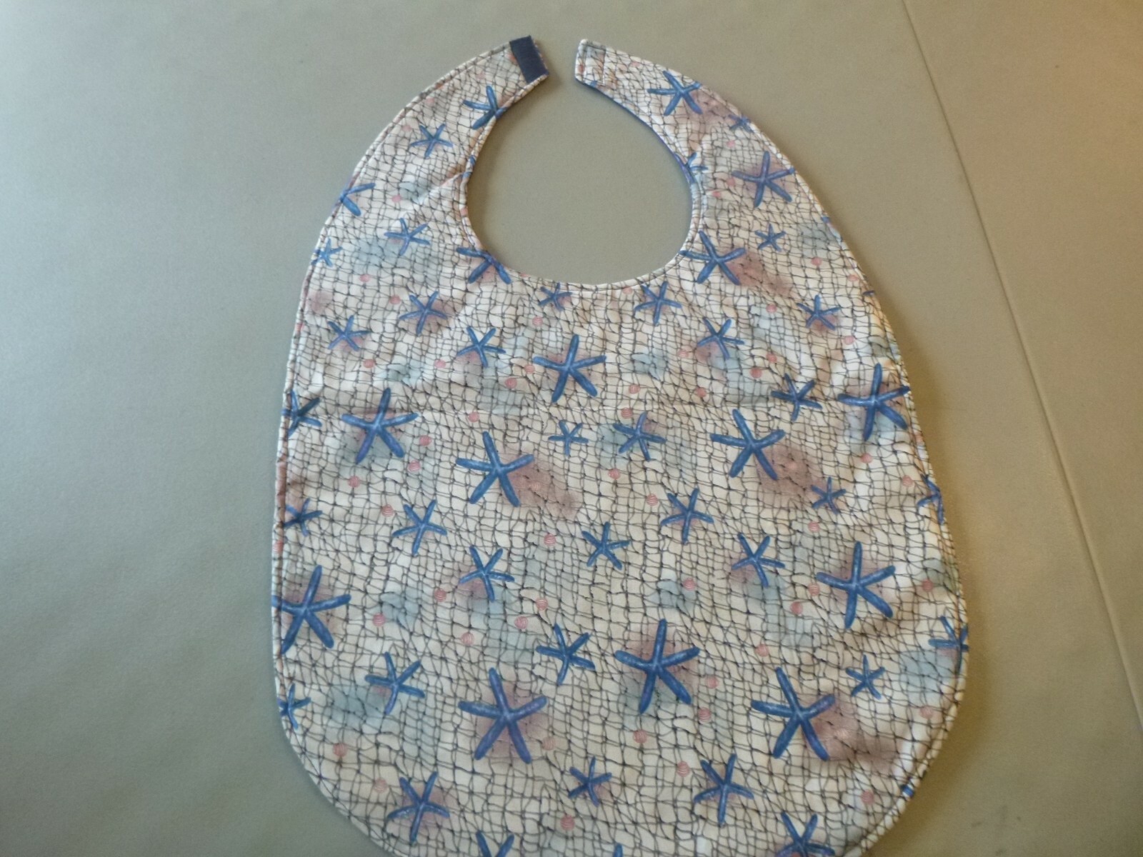 Adult Bib/Clothing Protector double thickness with Quilted Diamond Backing