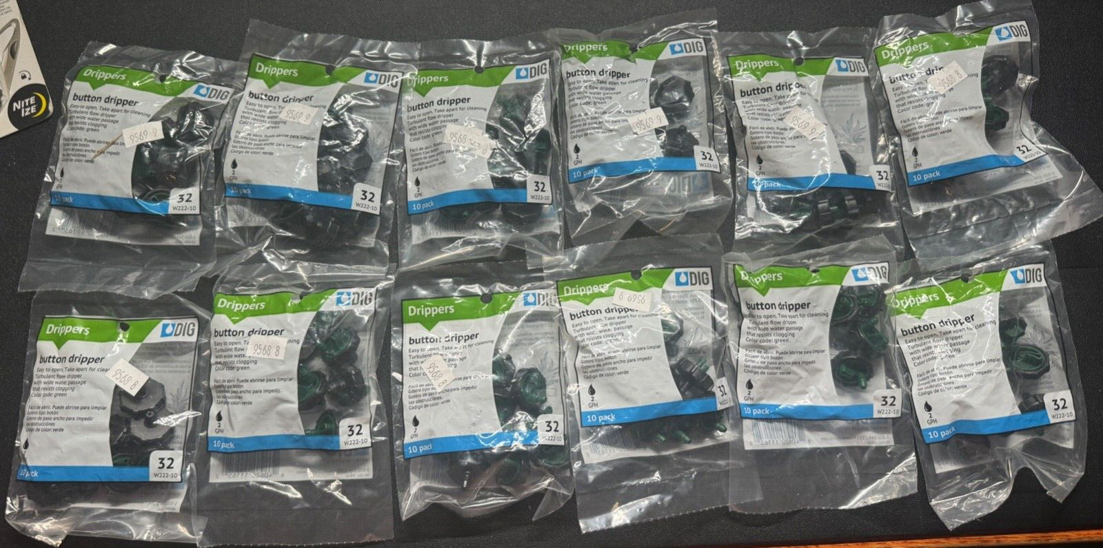 120 NEW DIG button dripper 2 GPH (#32, w222-10) 12 packs OF 10