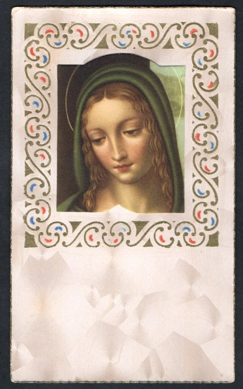 Holy card antique de la Virgin santino image pieuses estampa