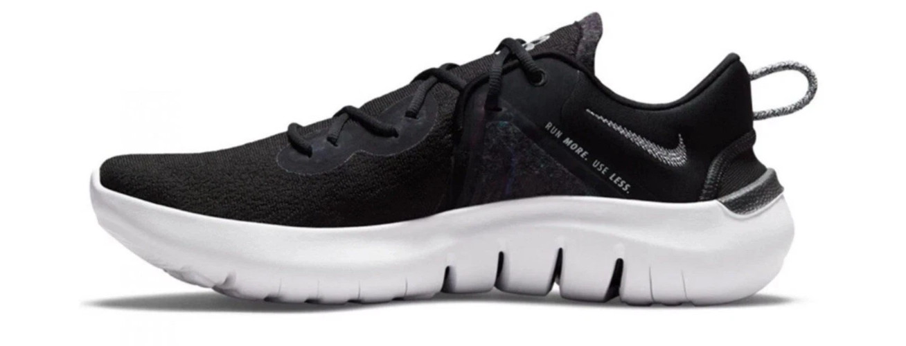 Nike Flex Run 2021 Shoes Mens Black White Workout Running CW3408 002