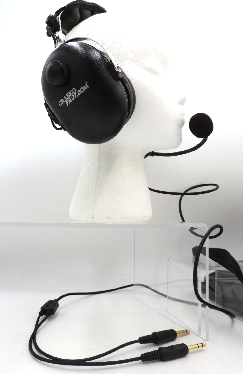 Crazed Pilot Black Flight Headset / Untested