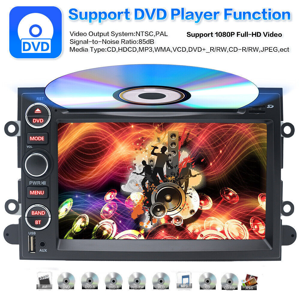 For 2004-2008 Ford F150/250 Car DVD CD Player Stereo Radio with Carplay Back Cam