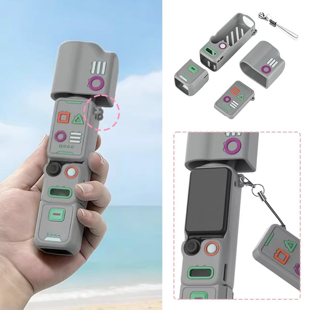 for DJI Pocket 4 Silicone Case Camera Lens Screen Protector Accessories