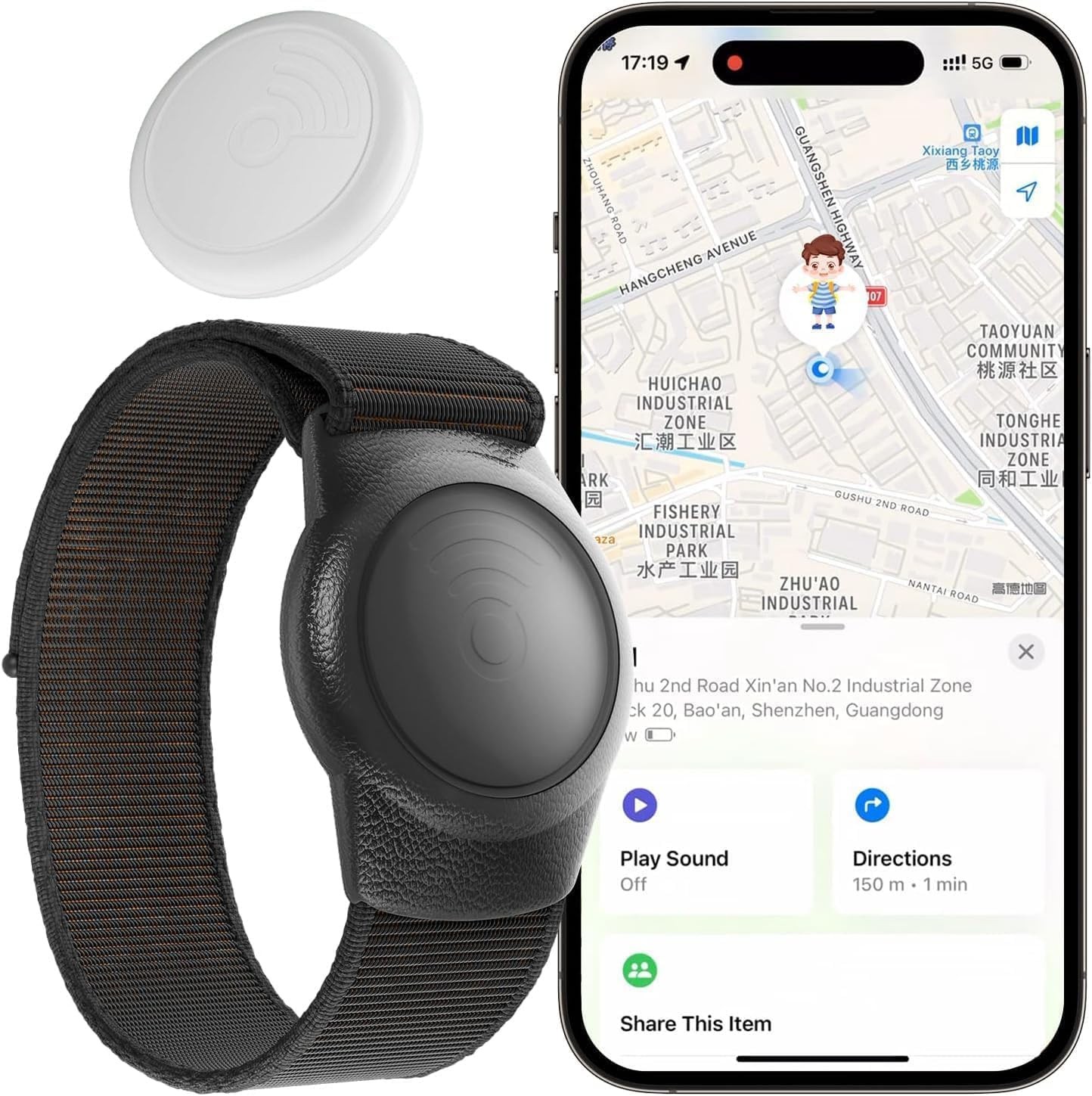 GPS Tracker for Kids, Teen, Special Needs, and Elderly, Real-Time Mini GPS Tr