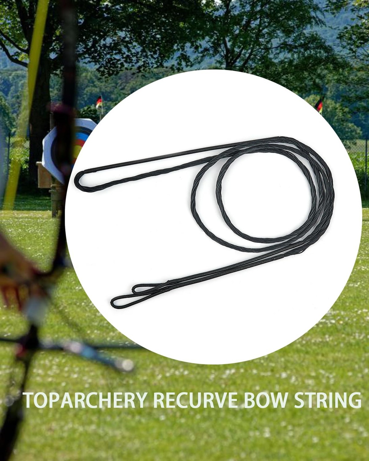 TOPARCHERY Bow String 53''/135cm Traditional Recurve Bow String & Longbow Str...