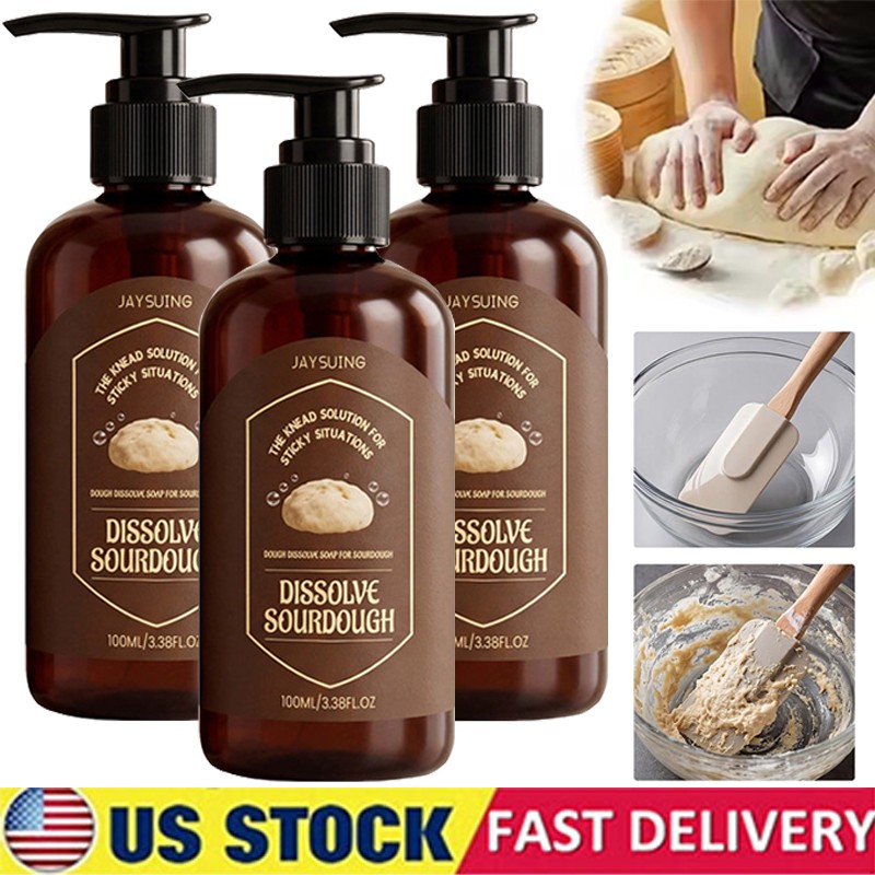 3X Dough Cleaner Soap for Sourdough,Enzyme Powered Dissolve Cleaning for Kitchen