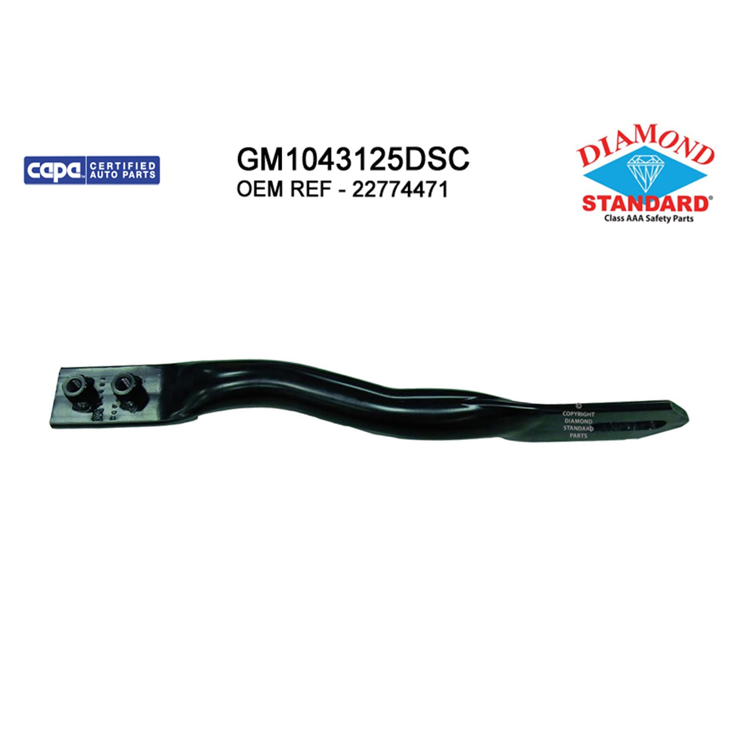 Replacement Steel Front Passenger Side Outer Bumper Face Bar Brace