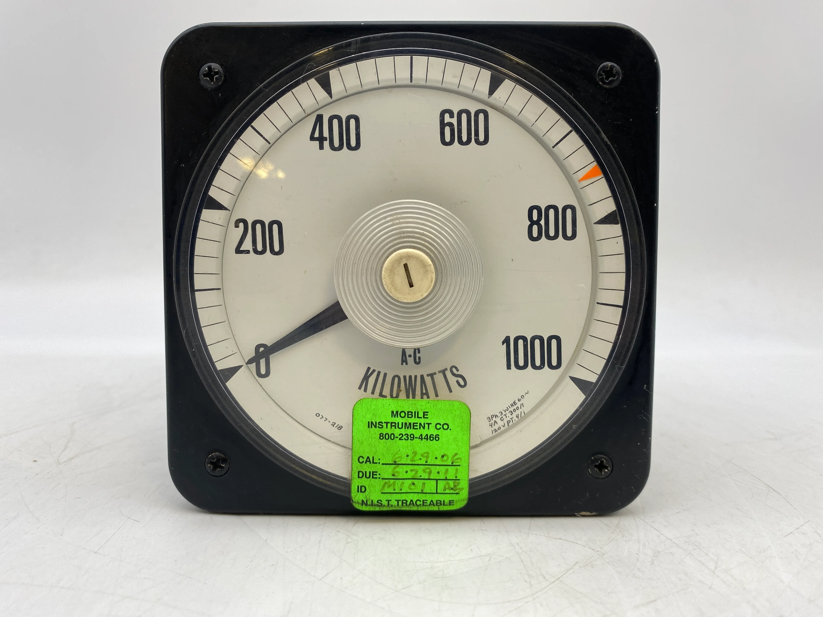 Crompton FPE 077-218 Panel Meter, 0-1000KW (Used)