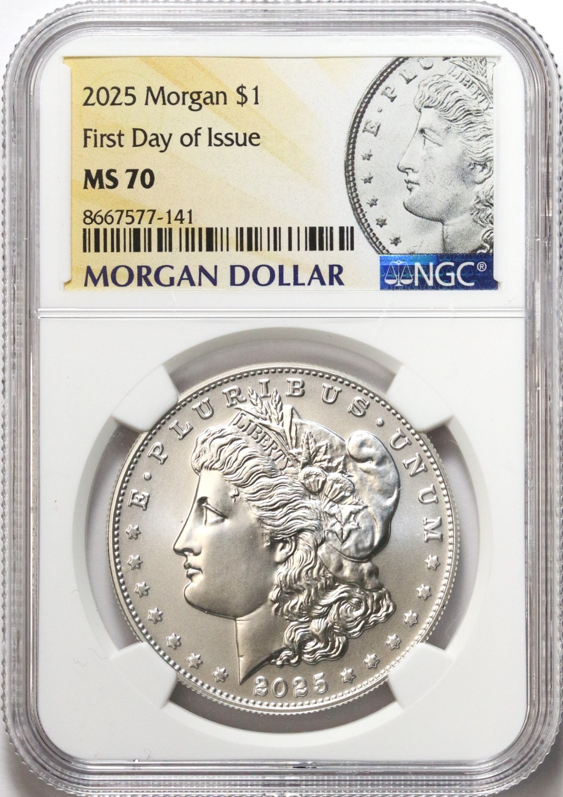2025 $1 Morgan Silver Dollar NGC MS70 - FDOI - First Day of Issue