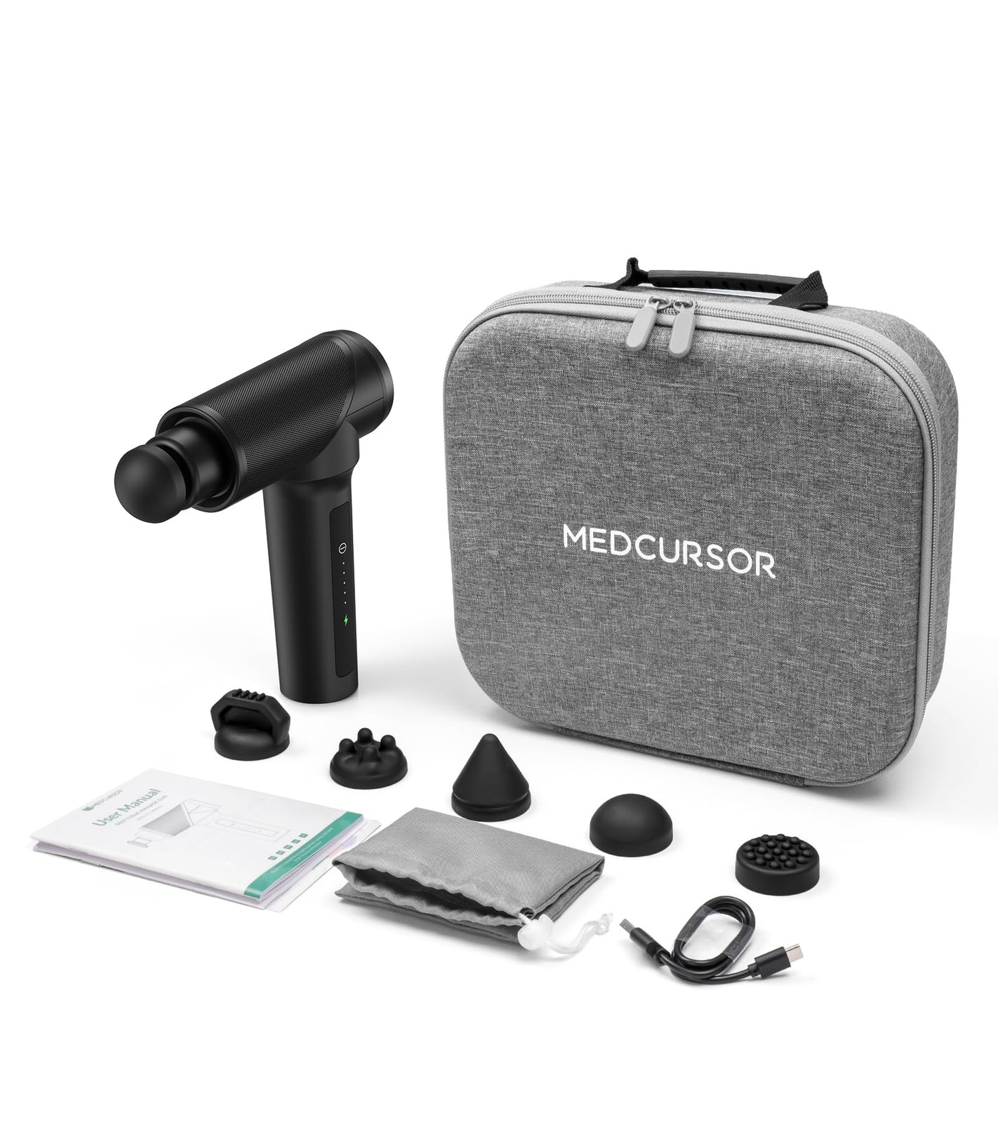 Medcursor Massage Gun – High Intensity Brushless Motor, Handheld Percussio
