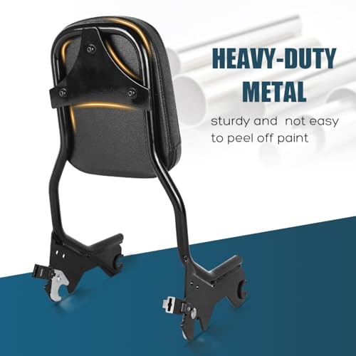 Passenger Upright Sissy Bar With Pad Docking Hardware Kit Compatible Backrest