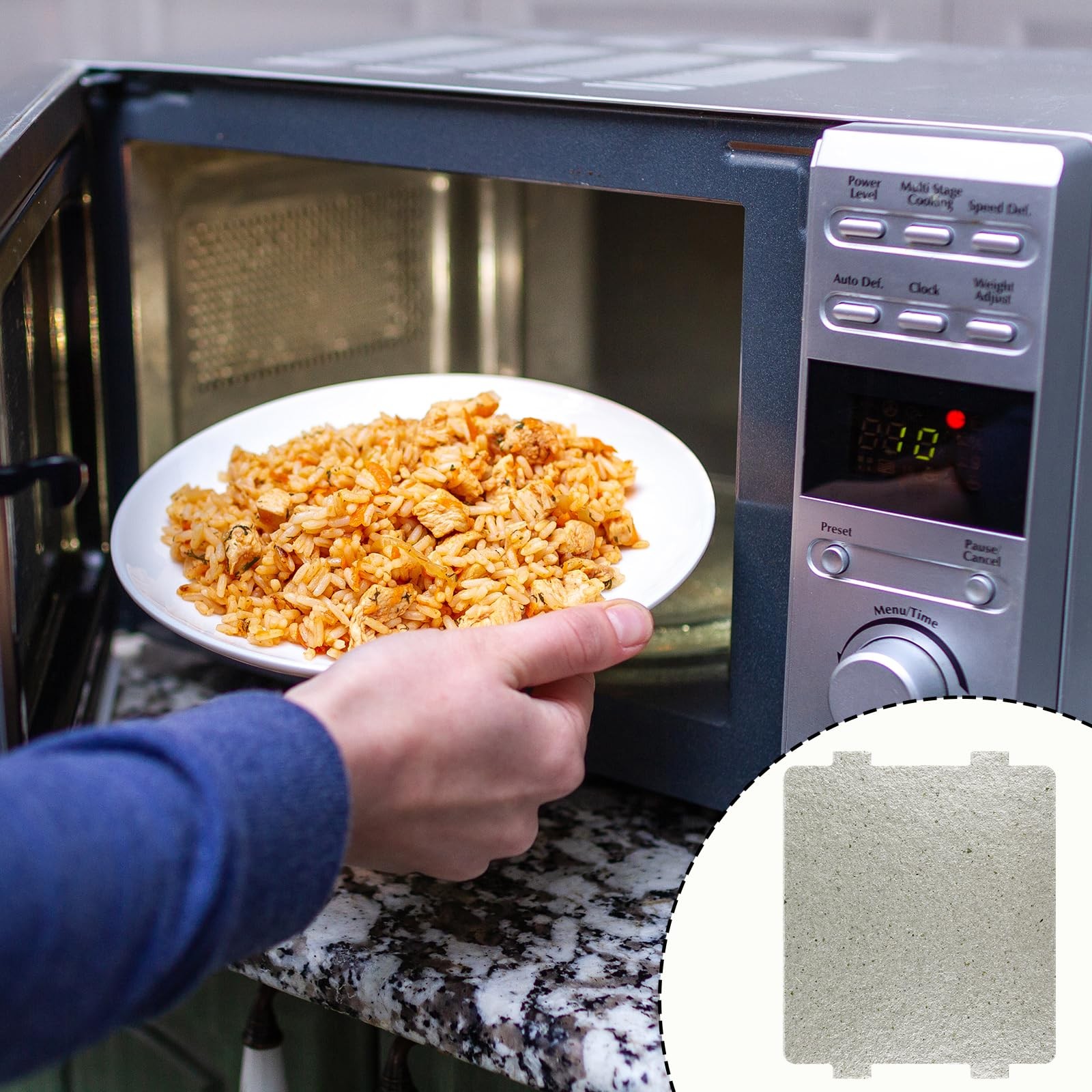 2 PCS Microwave Waveguide Cover, 4.7×3.9in Universal Mica Sheets for Silver