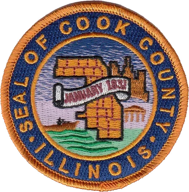COUNTY OF COOK SEAL PATCH: 3" - Small
