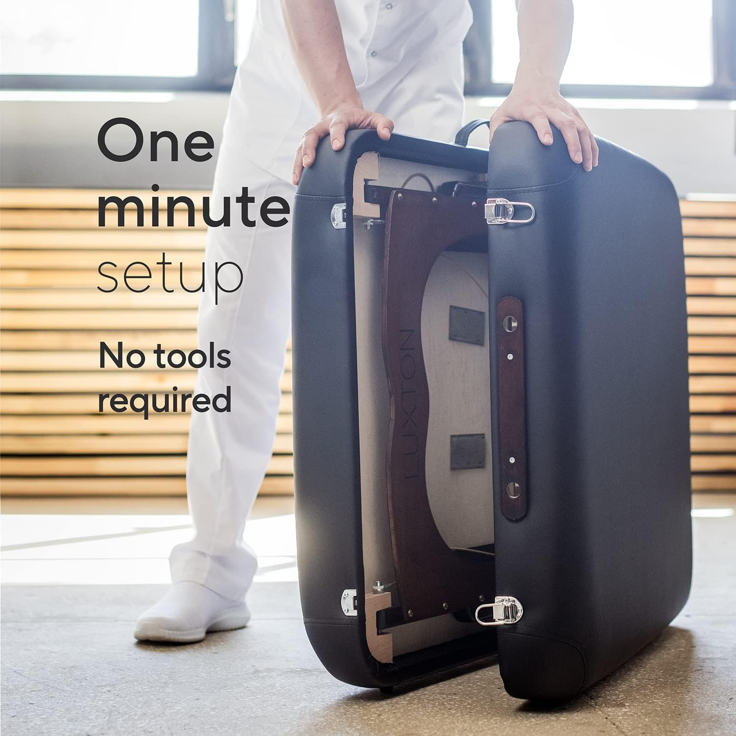 Premium Memory Foam Massage Table - Rolling Travel Case, Washable Sheets, Thicke