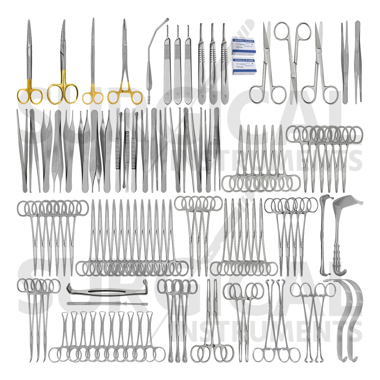 108 Pcs Basic Laparotomy Instruments Set Stainless Surgical Medical German Grade