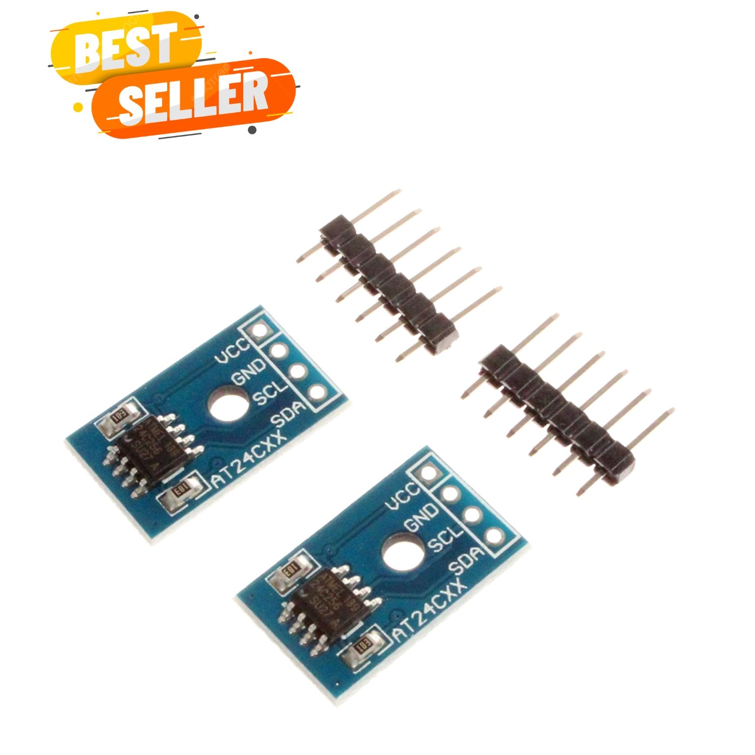 Pack of 2 AT24C256 EEPROM Memory Modules - I2C Interface for MCU Projects