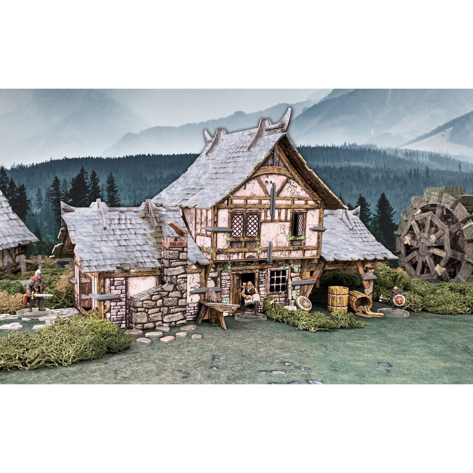 Fantasy Terrain Snow-Covered Blacksmith's Roof  D&D Battle Systems
