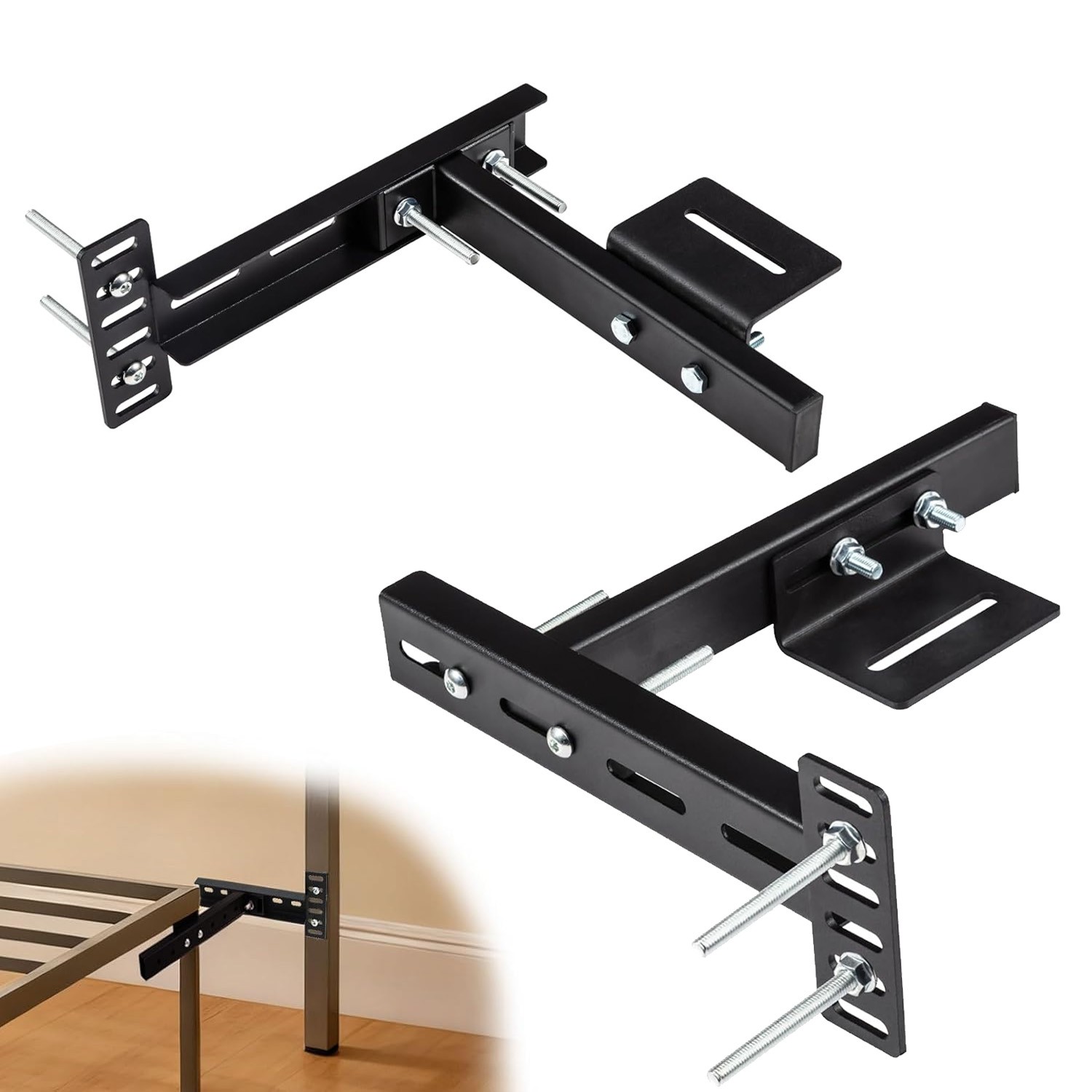 Adjustable Headboard Brackets for Metal Bed Frame Universal Brackets for Head...