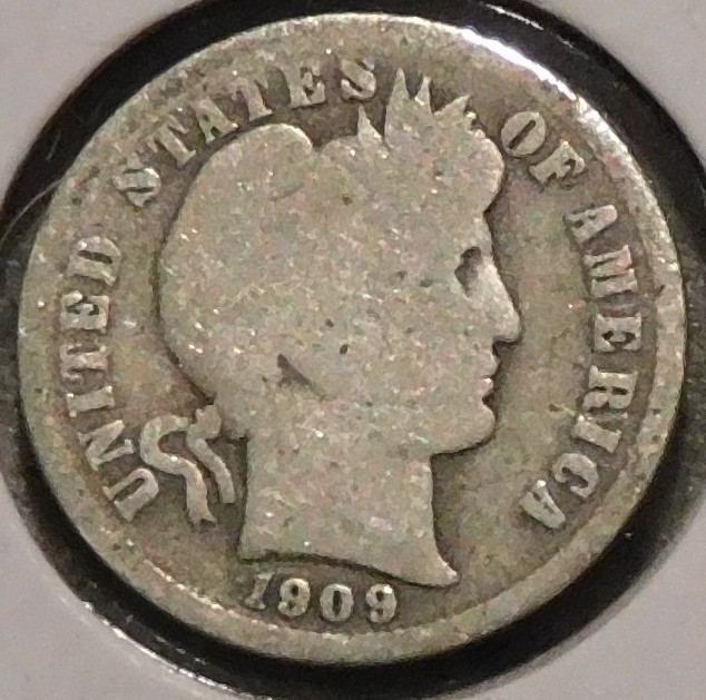 Silver Dime - Barber - 1909 [638]
