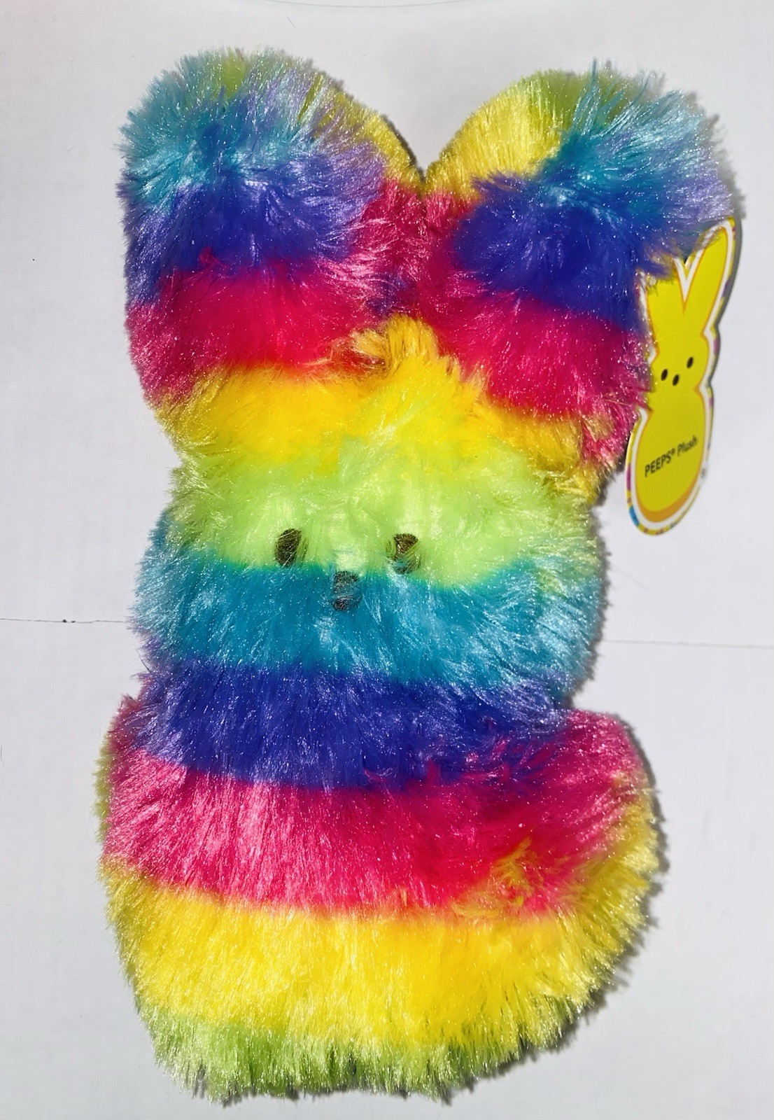 Dan Dee Peeps Official Licensed Rainbow 9" Bunny Plush with Beanbag Bottom NWT