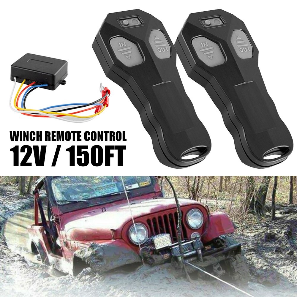 2PCS Wireless Winch 17000lb Remote Control Kit Handset 12V 150FT For ATV SUV UTV