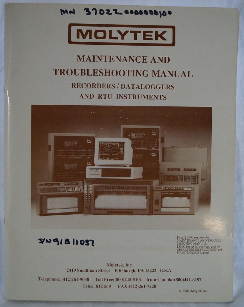 Molytek Recorder Dataloggers RTU Instruments Troubleshooting Manual