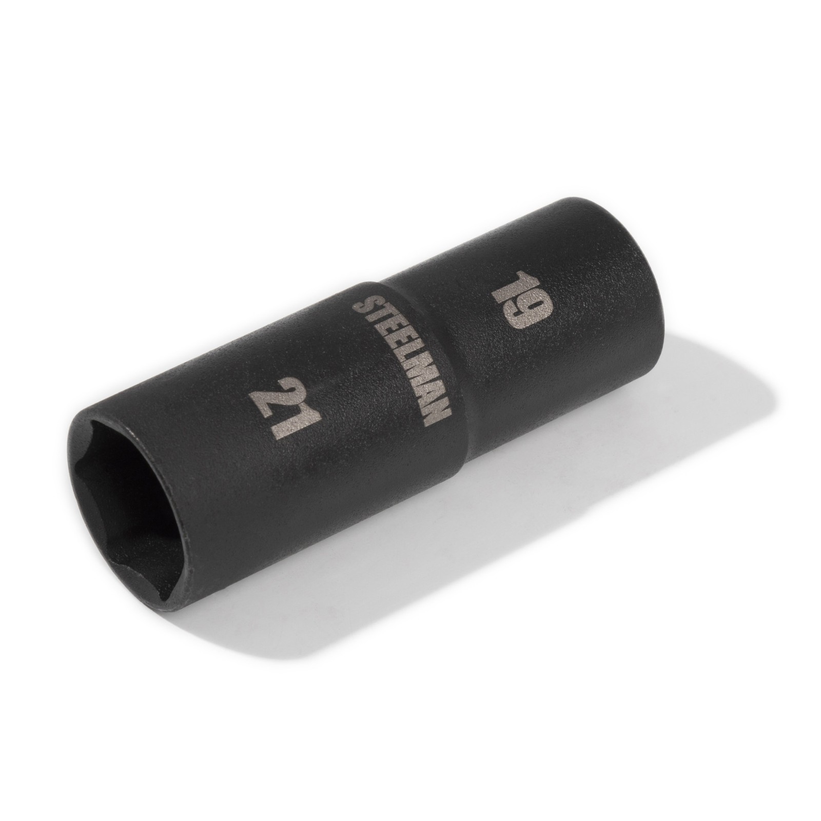 STEELMAN 1/2 in. Drive 19mm x 21mm 6-PT Thin Wall Impact Flip Socket, 79400