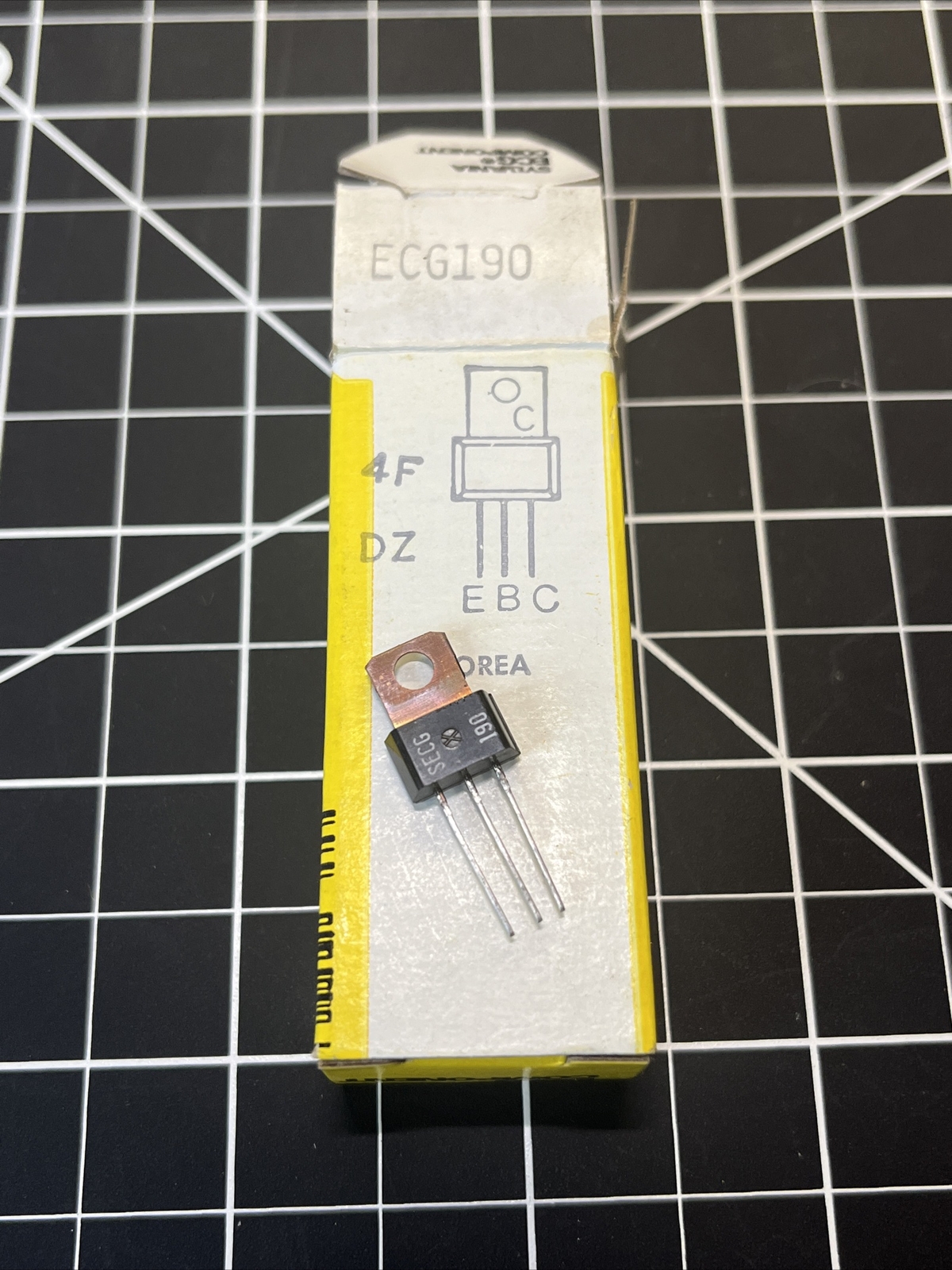1 Ea. ~ ECG190 ~ Silicon NPN Transistor, Horizontal Driver ~ TO-202N - NOS