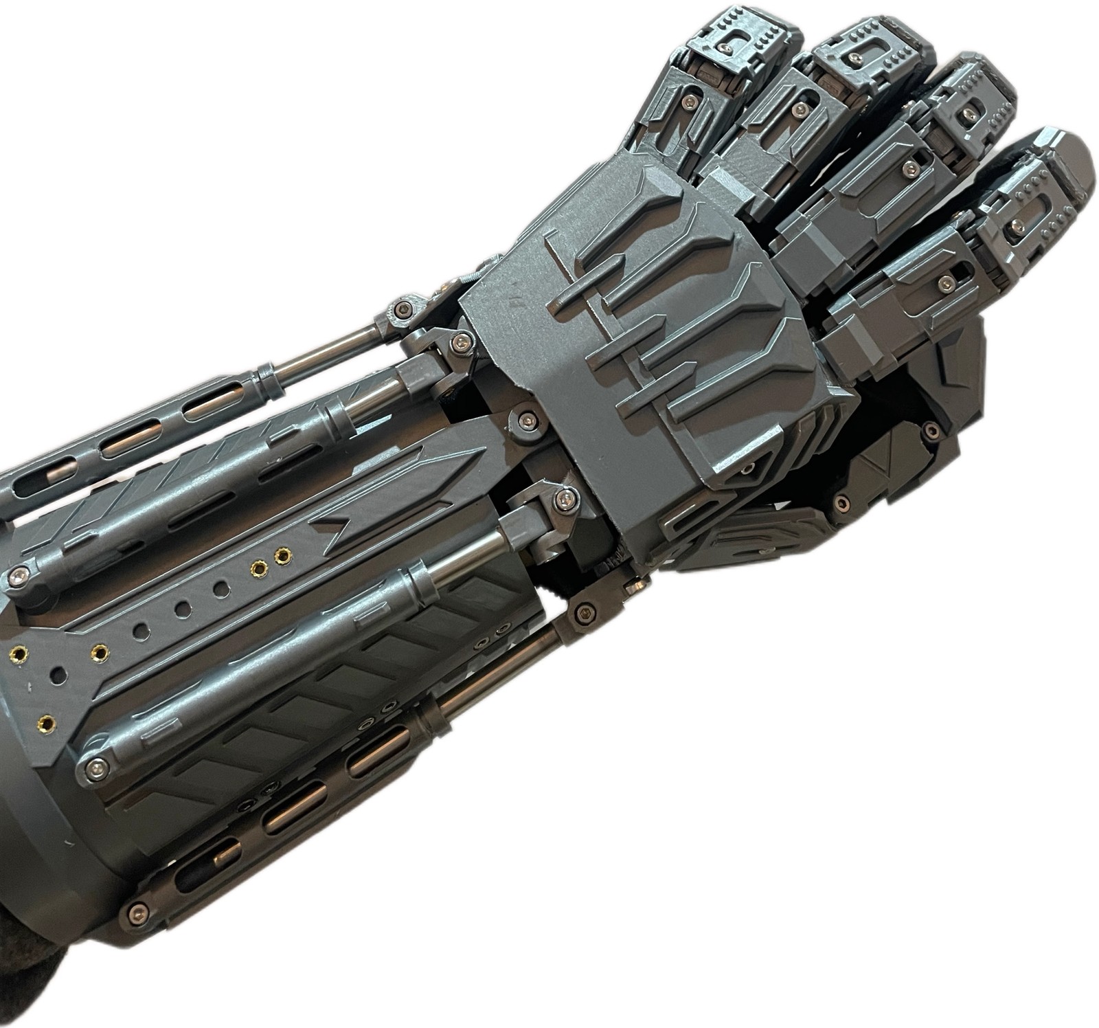 Mechanical Gloves Hand Armor Wearable Bracer Halloween Cosplay Prop Xmas Gifts