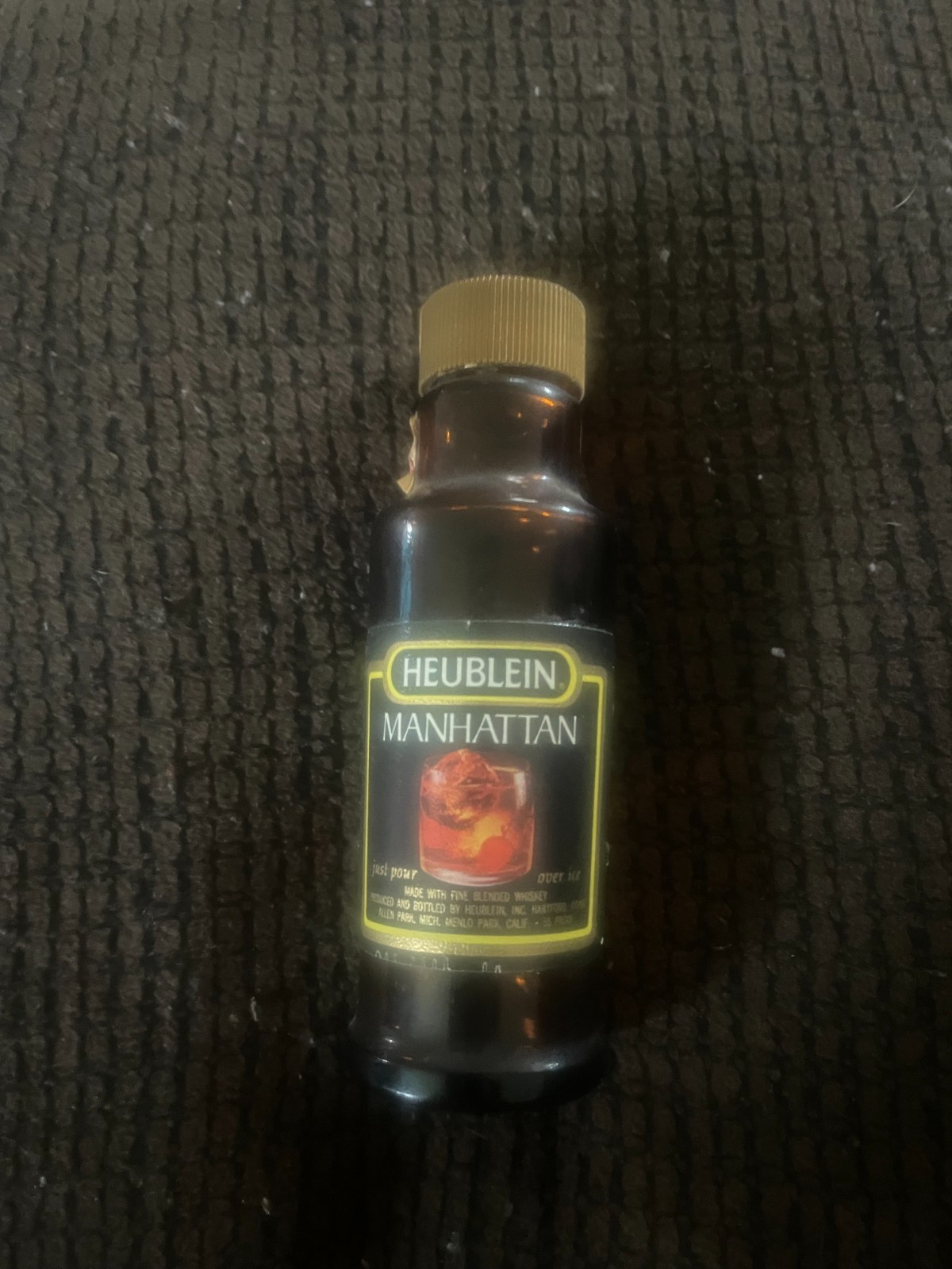 Vintage Heublein Manhattan Bottle 4" Collectible Rare