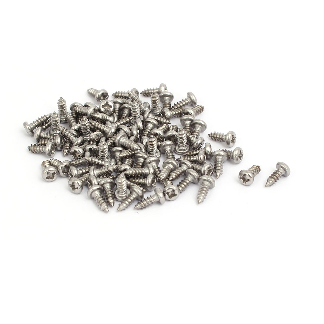 M3x8mm 304 Stainless Steel Phillips Drive Pan Head Self Tapping Screws 100pcs