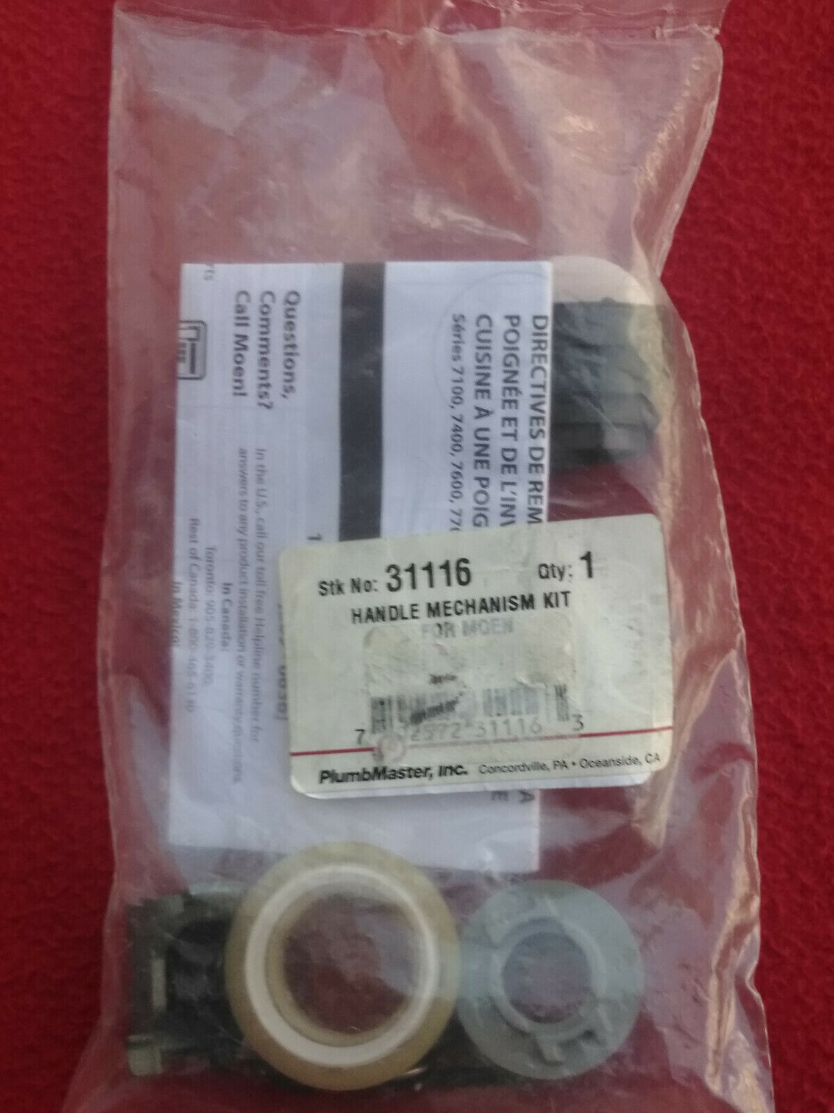 Plumbmaster Handle Mechanism Kit, Kitchen Faucet Plastic Plumbing Part 31116