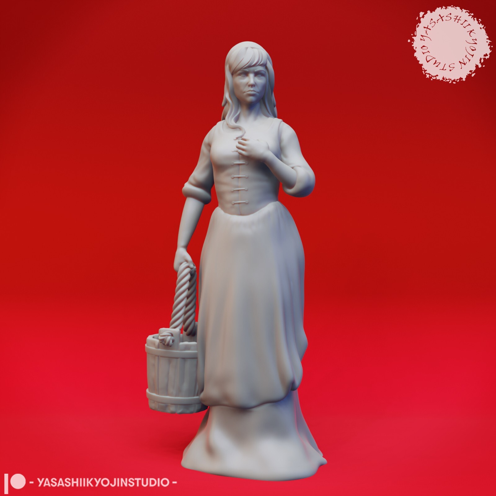 Townsfolk 01 - Woman - Yasashii - Monster Dungeons and Dragons 32mm Fantasy D&D