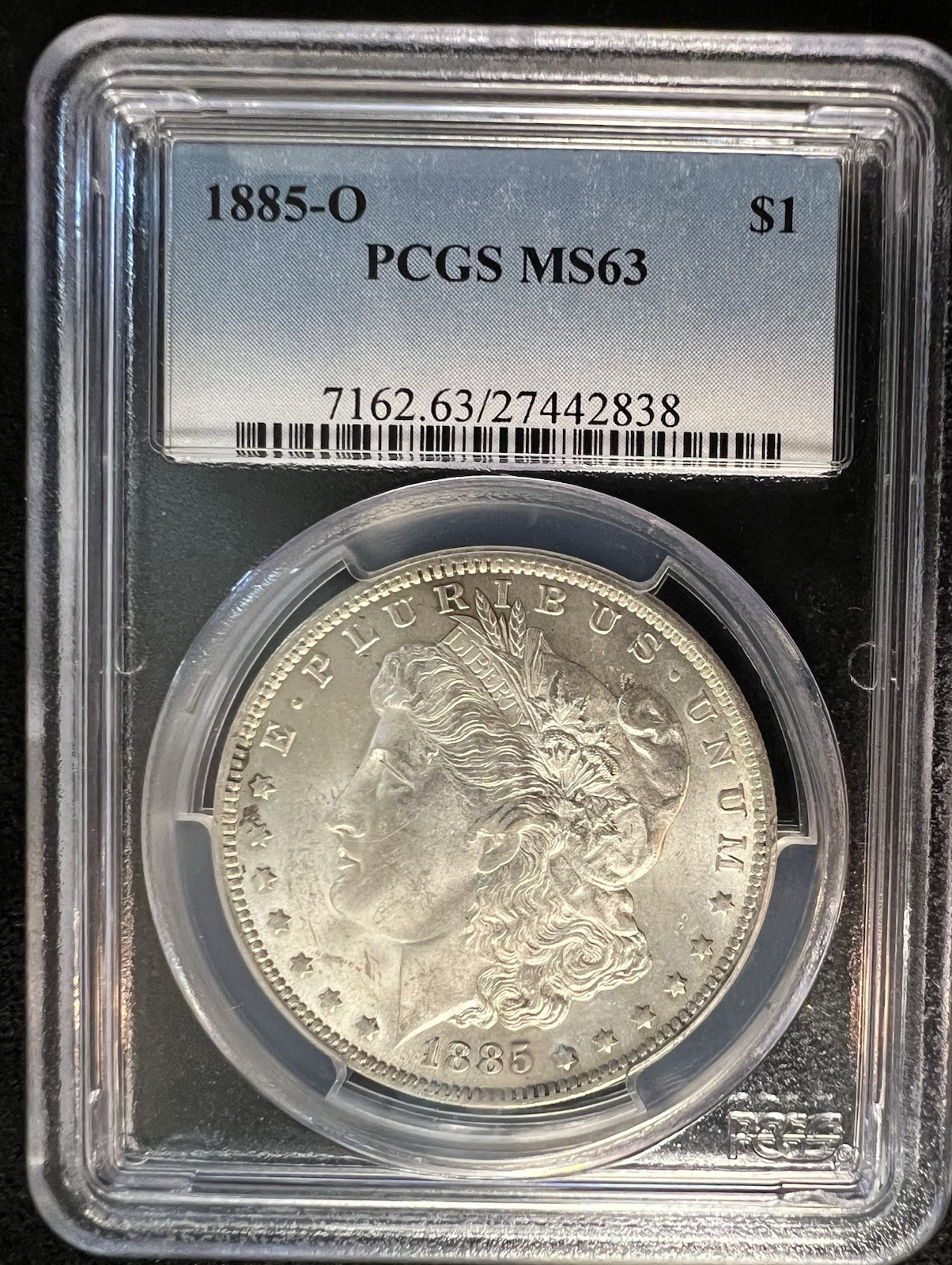 1885-O Morgan Silver $1 Dollar PCGS MS 63