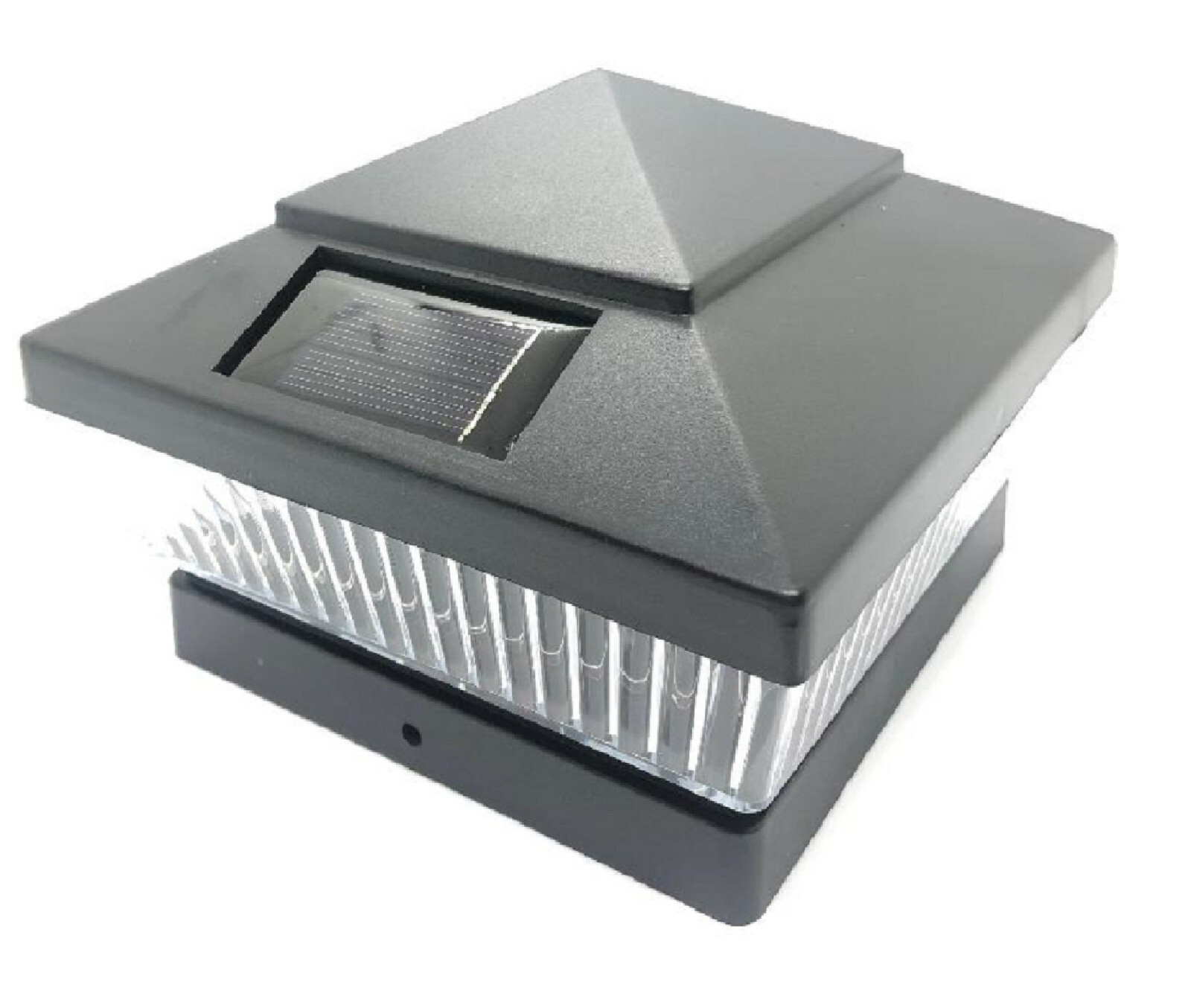 1-Pack Black / White / Copper 4" 5" 6" Solar Post Deck Cap Fence LED Light Vinyl