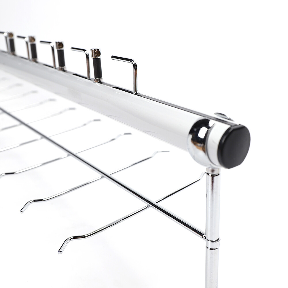 8PCS Eyeglasses Storage Rack Hold 12 Frames Optical Frames Display Rod w/ Lock