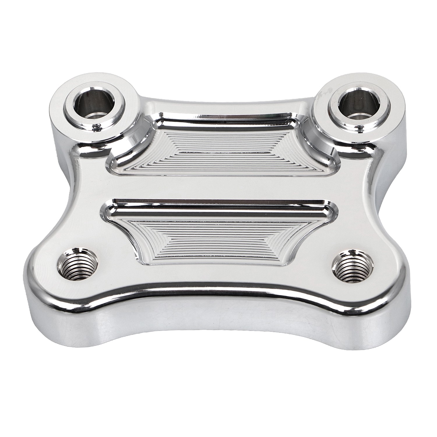 CNC Chrome Handlebar Riser Pull Back Plate For Harley Electra Street Glide FLHX