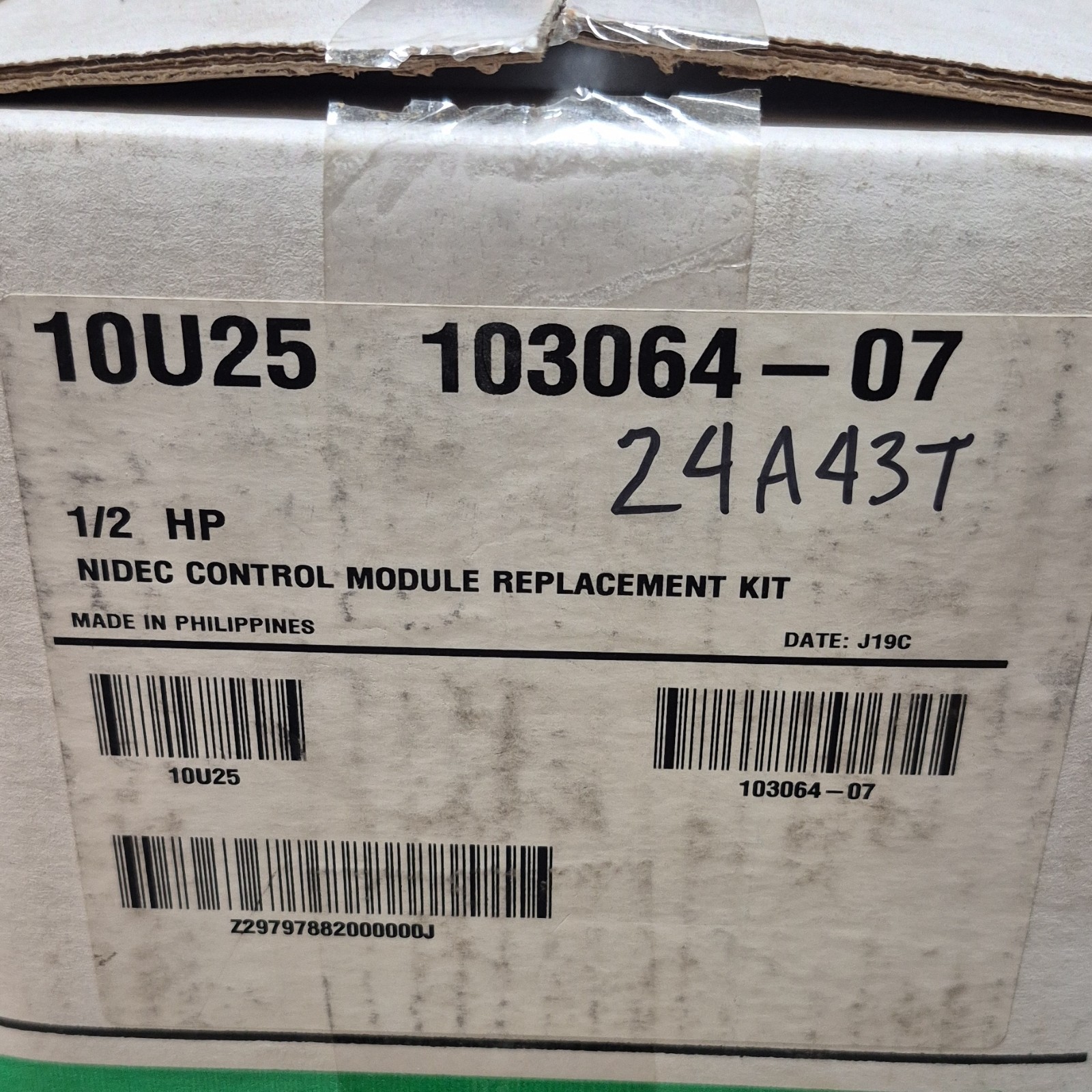 Nidec Control Module Replacement Kit 103064-07 Model 10U25 24A43T MPN