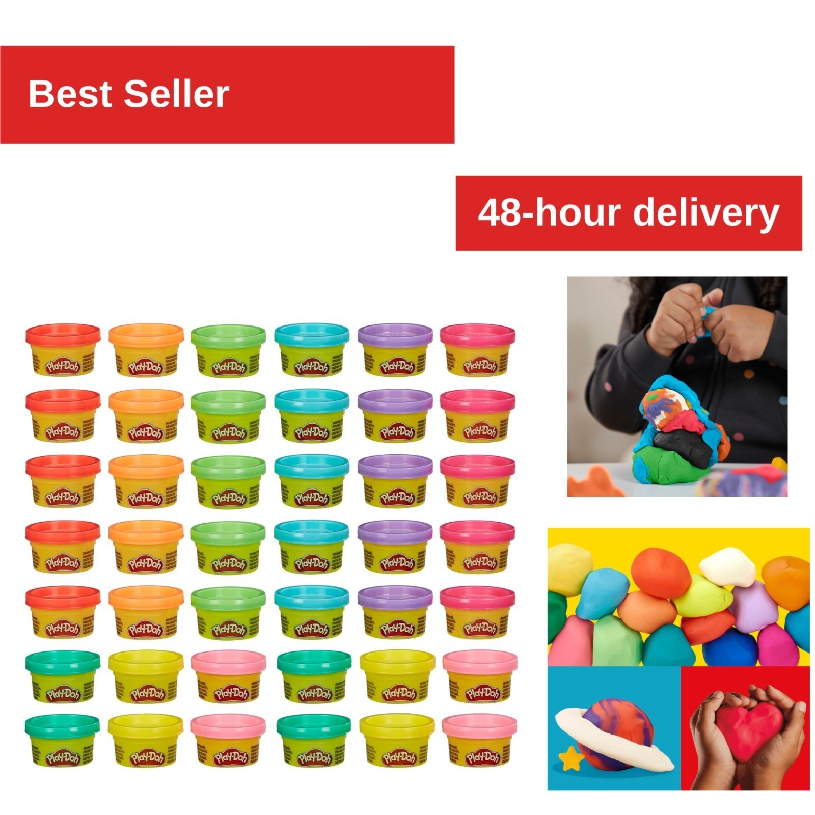 Play-Doh 42-Pack Modeling Compound Cans for Kids Arts & Crafts