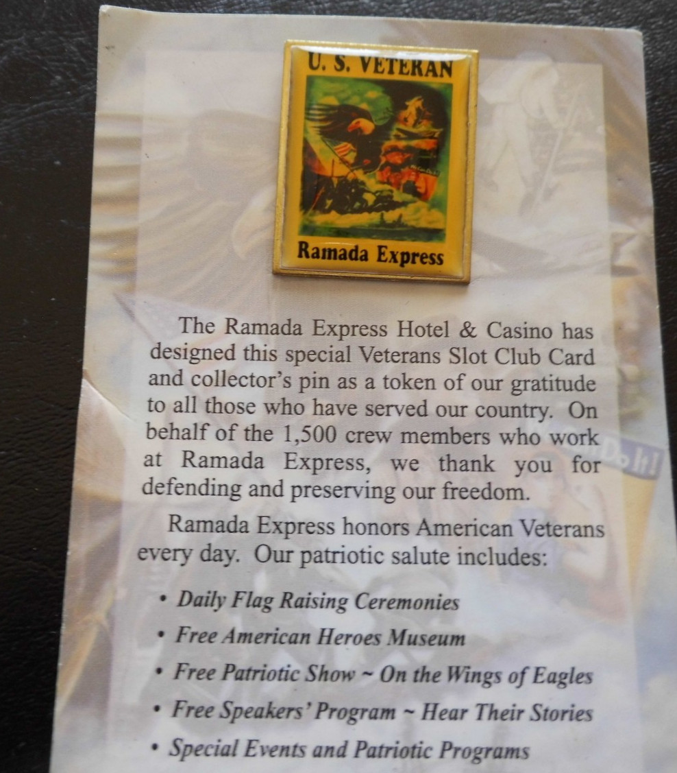 (B-3) US Veteran Collector Pin from Ramada Express Laughlin
