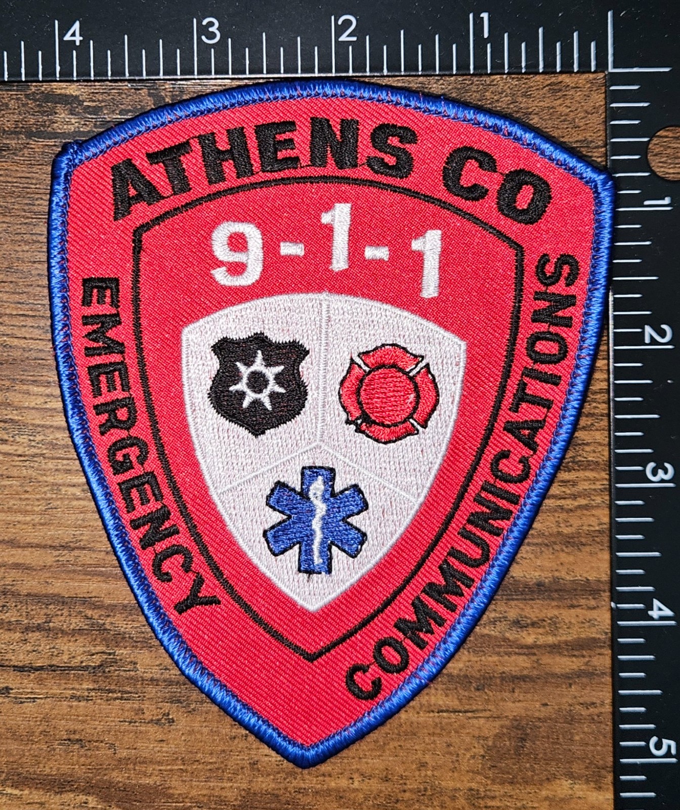 Athens County Ohio 911 Emergency Communications EMS EMT Shoulder Patch