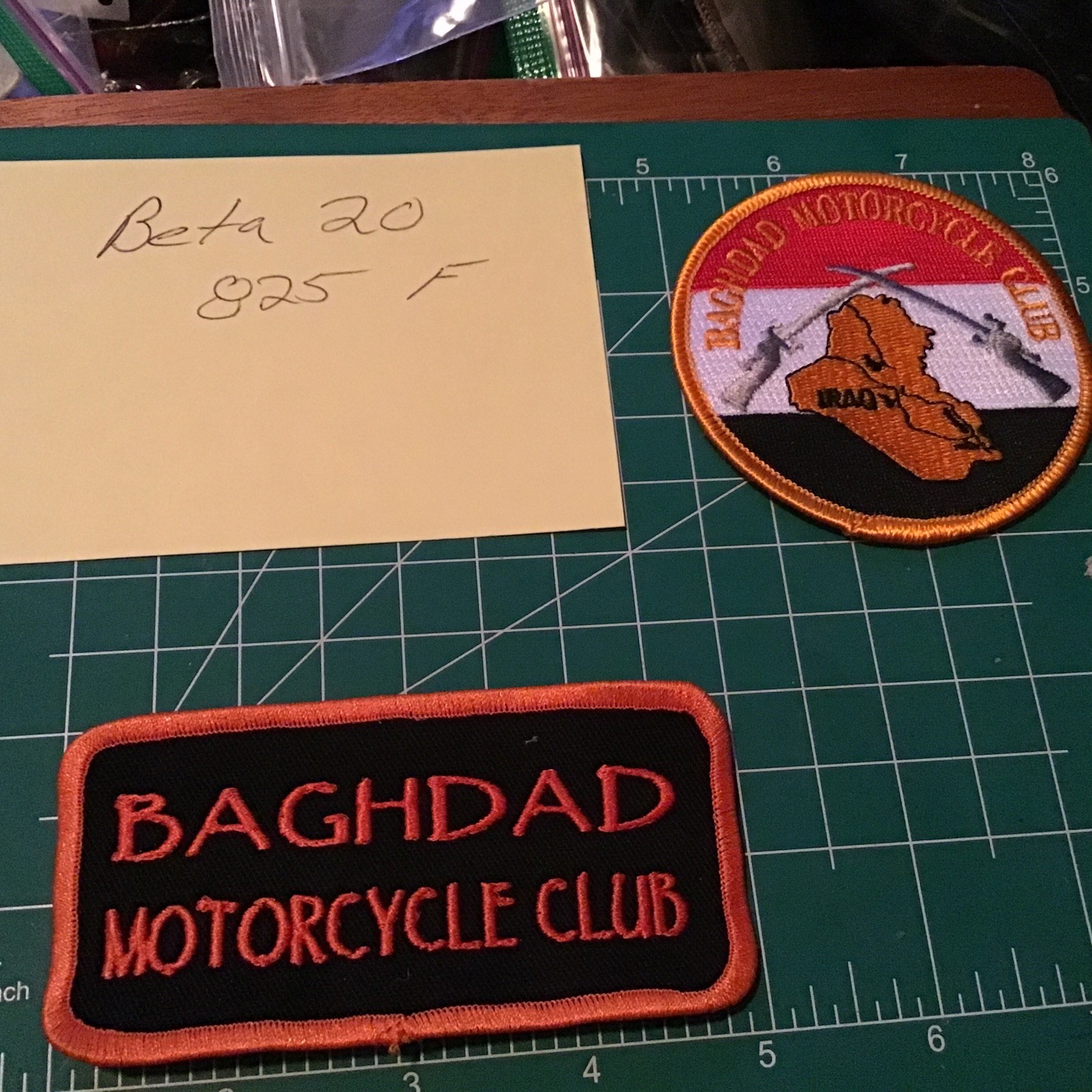 ELITE PROFESSIONAL ARMY RANGERS iron-on PATCH: Bikers of Baghdad Tour