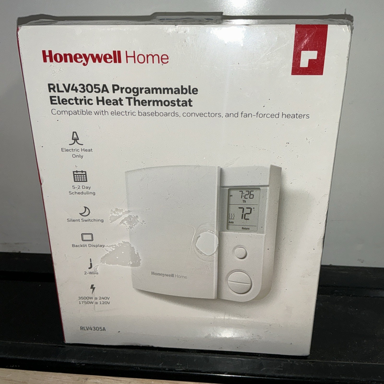 Honeywell Home RLV4305A Digital Programmable Thermostat Baseboard Heat 5-2 Day
