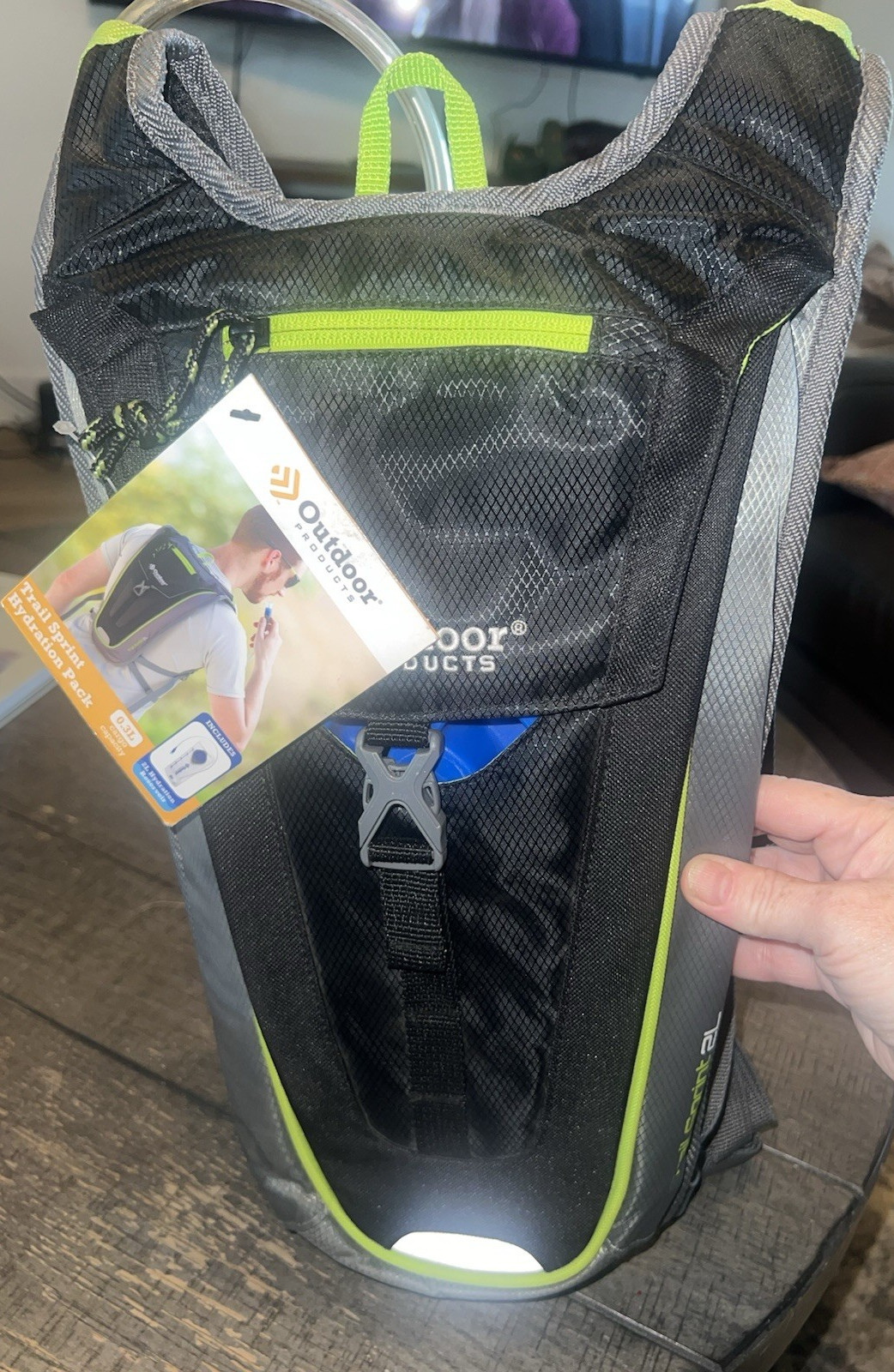 Outdoor Products Trail Sport 2L Hydration Pack Black/Gray Lightweight